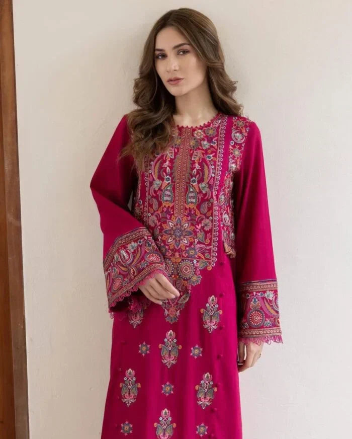 2pc Embroidery lawn  SE 609