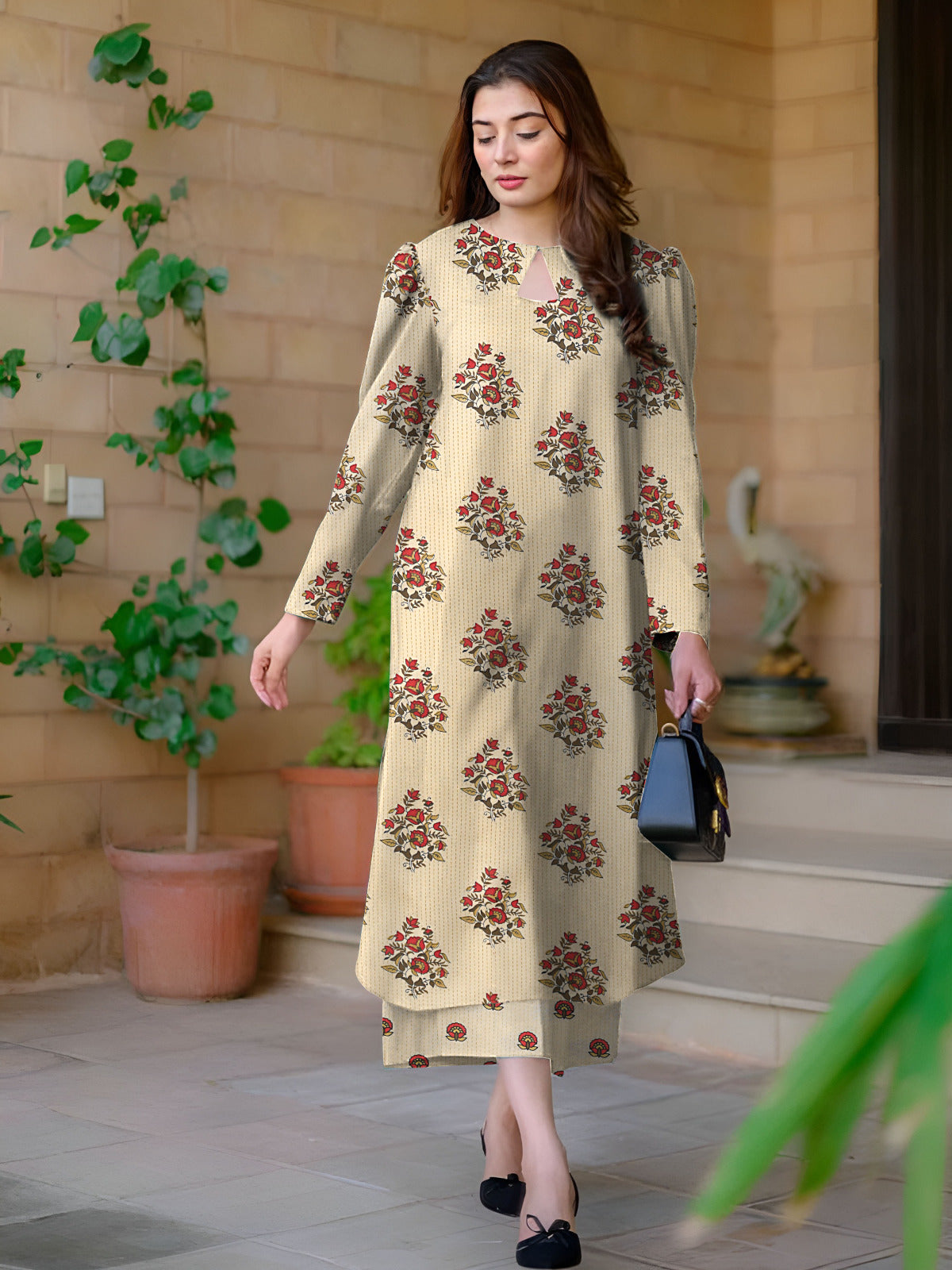 2 Pcs Unstitched Digital Print Suit J-005