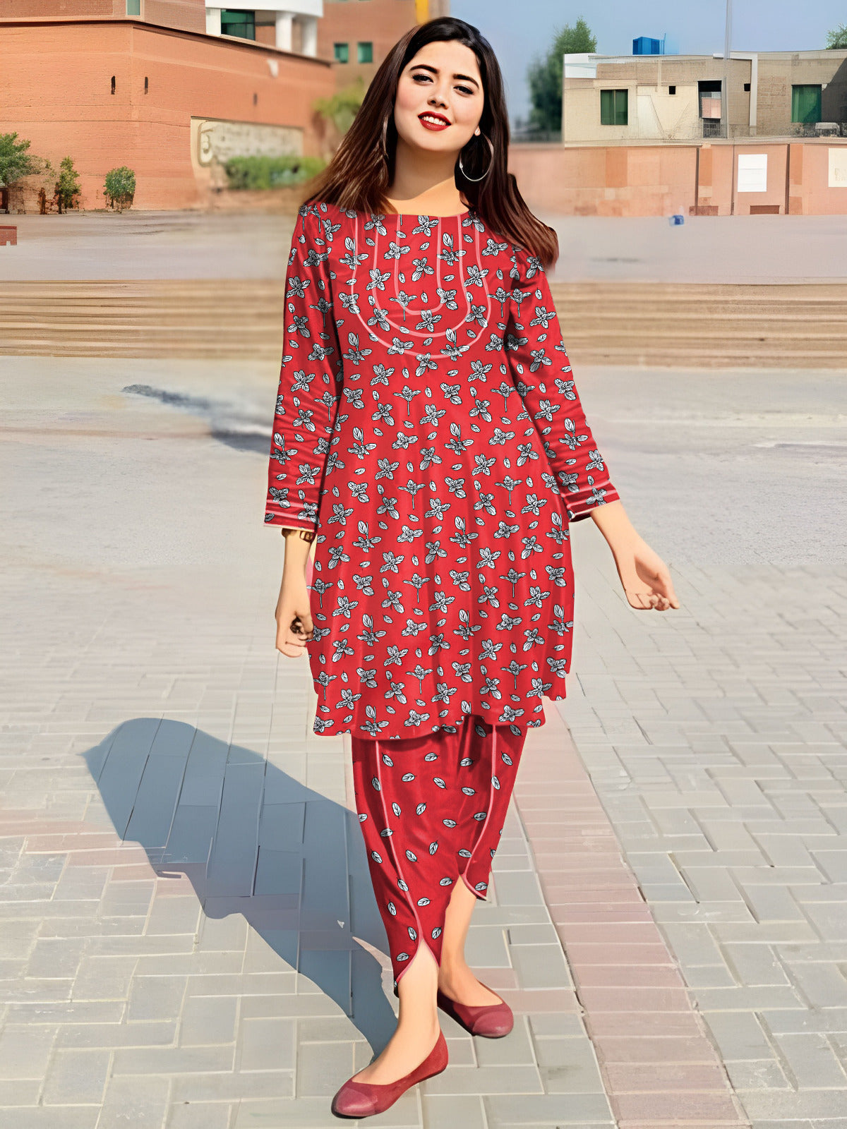 2 Pcs Unstitched Digital Print Suit J-1035