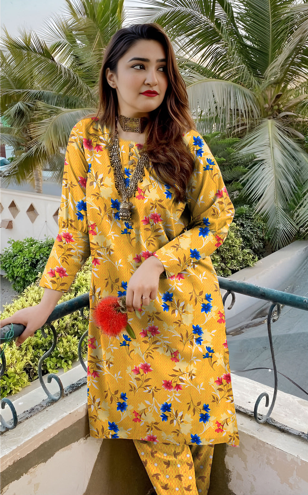 2 Pcs Unstitched Digital Print Suit J-021