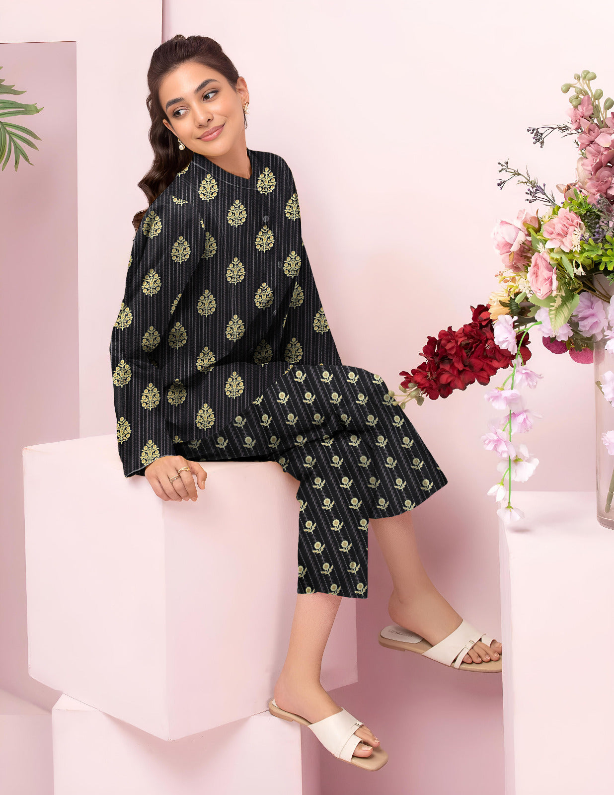2 Pcs Unstitched Digital Print Suit J-019