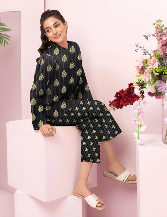 2 Pcs Unstitched Digital Print Suit J-019